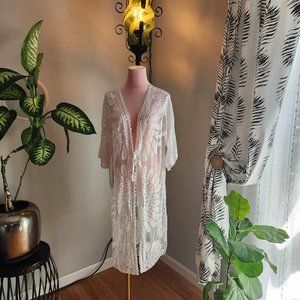 Soft White lace cover-up